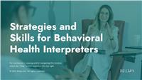 Strategies and Skills for Behavioral Health Interpreters