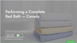 Performing a Complete Bed Bath - Canada