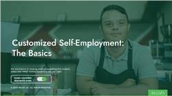 Customized Self-Employment: The Basics