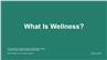 What is Wellness?